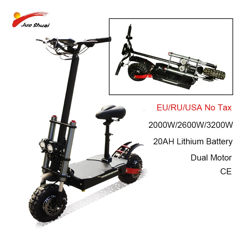 

60V 3200W Electric Scooter Wheel Double Motor High Speed Foldable E Scooter Adult Hoverboard Kick Scooter monopattino elettrico