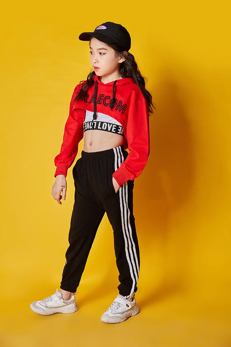 Комплект летней одежды для девочек с длинными рукавами костюмы джазовых танцев