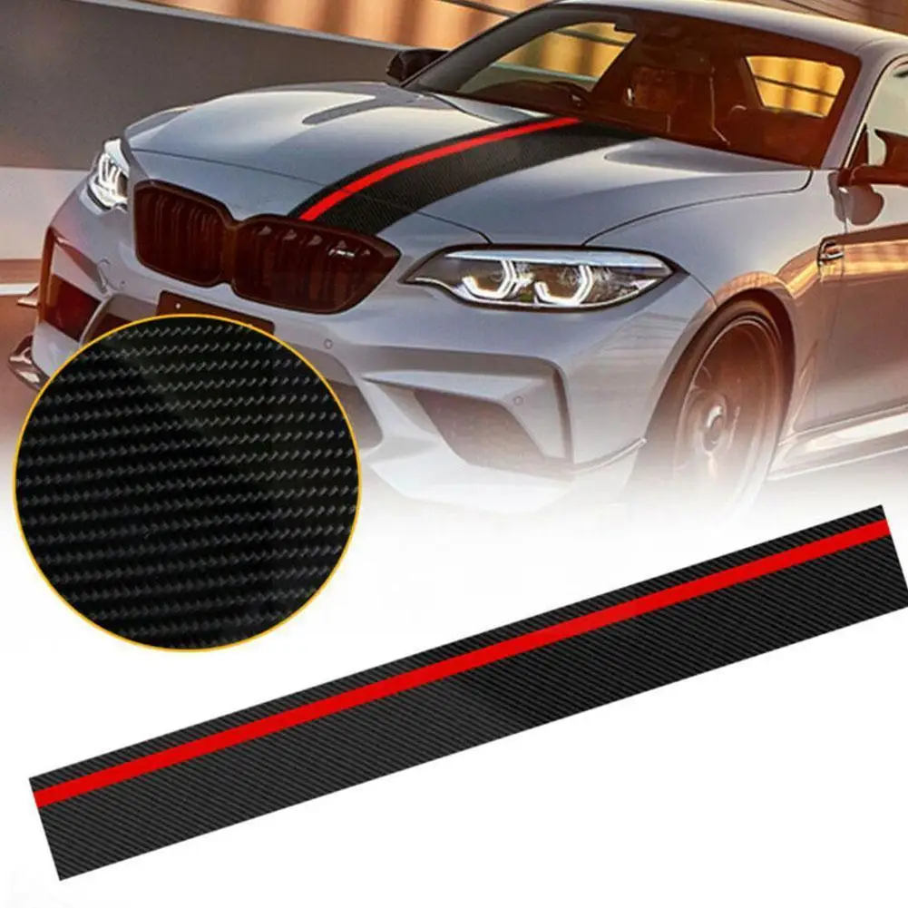 

Hood Decal Bonnet Racing Stripes Engine Cover Vinyl Lasting Disassembly Crack Universal Not Chip Or Stickers Decal Fade Not B3R5
