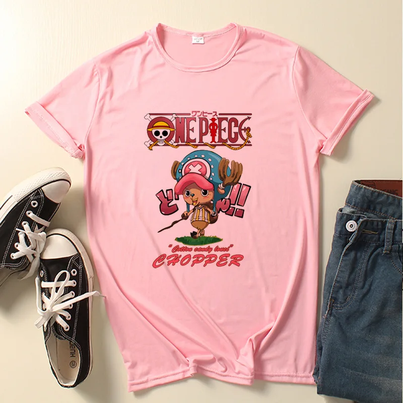 

2021 Women Clothes Tshirt Japanese Anime One Piece Tony Tony Chopper T-shirt Fashion Harajuku Loose Unisex T Shirt Men Top Tees