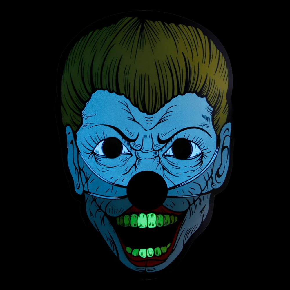 

Waylike Halloween LED EL Cold Light Voice Control Mask Bar KTV Masquerade Luminous Glowing Mask Party Cosplay Mask