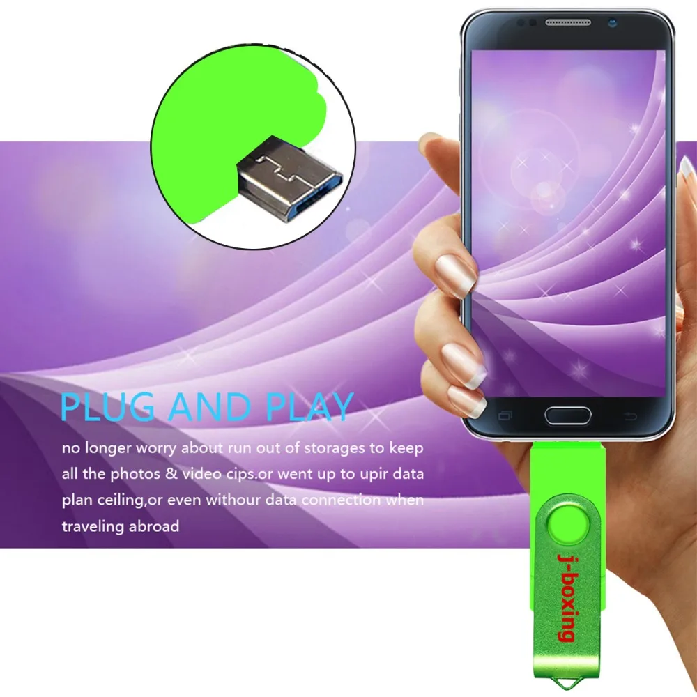 J-бокс USB 3,0 OTG USB флеш-накопитель 64 ГБ 32 ГБ 16 ГБ высокоскоростная otg флеш-карта памяти для samsung/huawei/Tablet/PC флешки usb