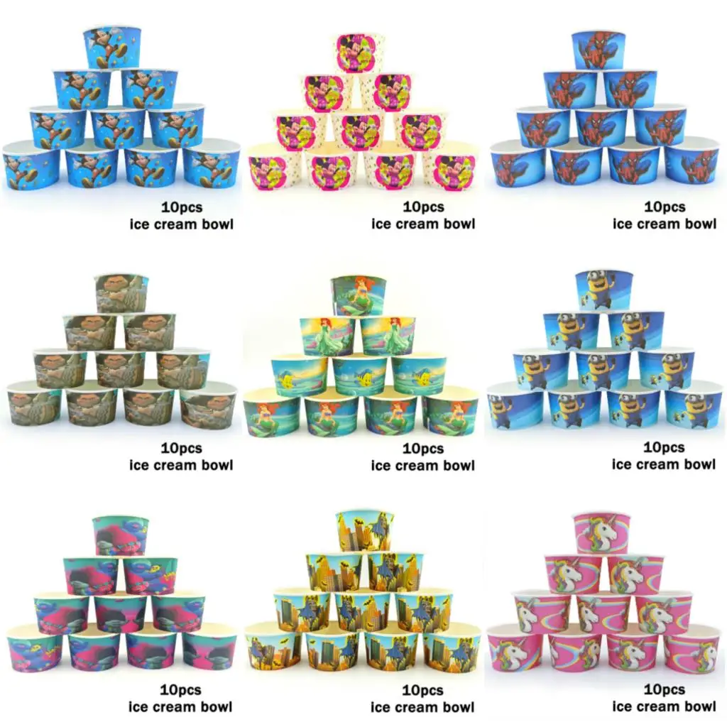 Миска Для Мороженого Disney Микки Минни Маус маленькая Русалочка Моана товары для