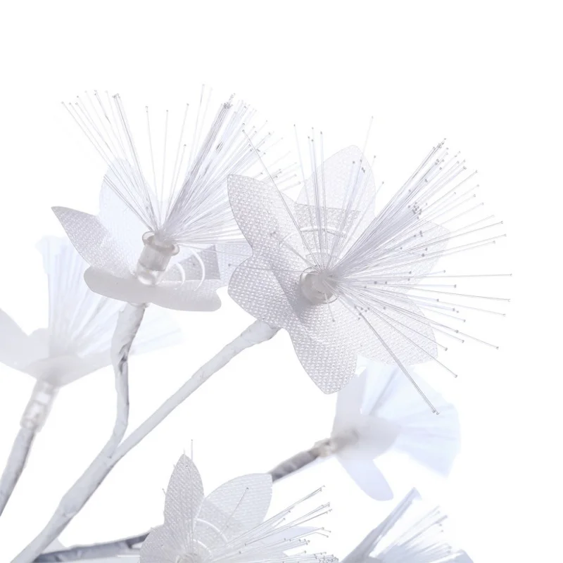 

Bar LED Light Lamp European Plug-In 24 White Fiber Optic Tree Light Branch Night Light Home Bedroom Wedding Banquet Decoration