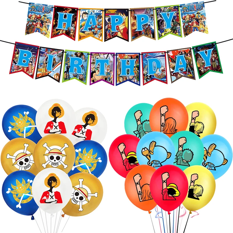 Слитные воздушные шары аниме тема латексные с днем рождения баннер