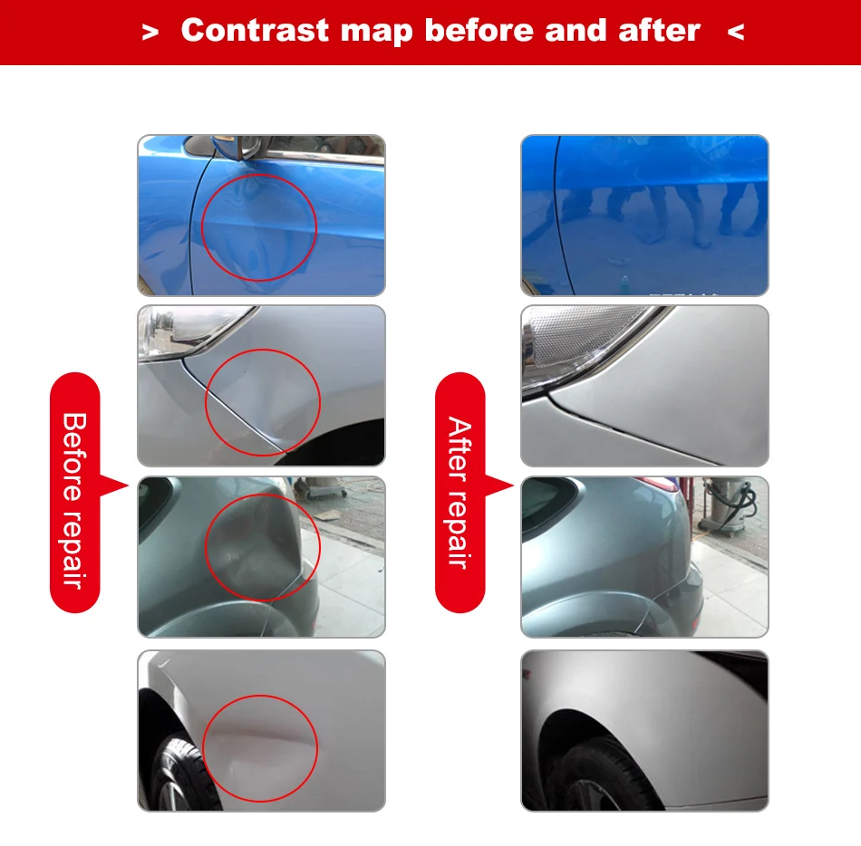 

Hot Sale Tools Removal Kit Line Board Hand Tools Sets Dent Repair Tool Auto Ferramentas Dent Puller Suction Cup Paintless Dent