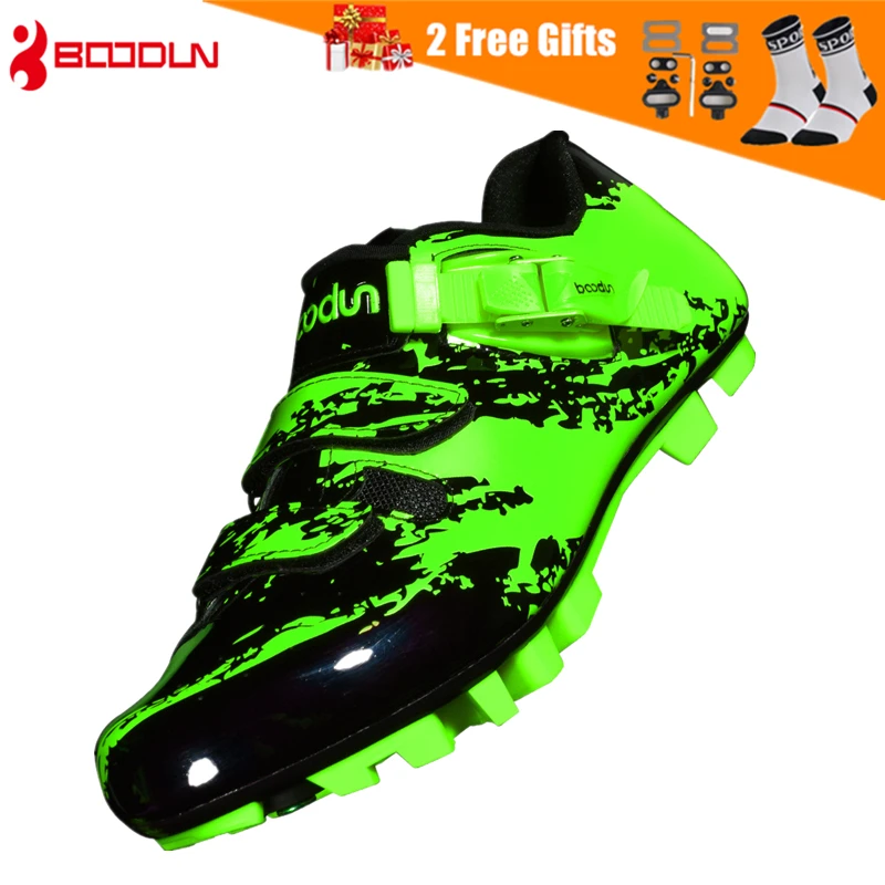 Мужская обувь для велоспорта BOODUN дышащая горного велосипеда с нейлоновой