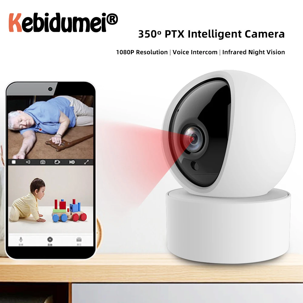 

kebidumei T53 indoor Human Detection 1080P IP Camera Night Vision Wifi Camera Baby Monitor Pet Camera for tuya Security System