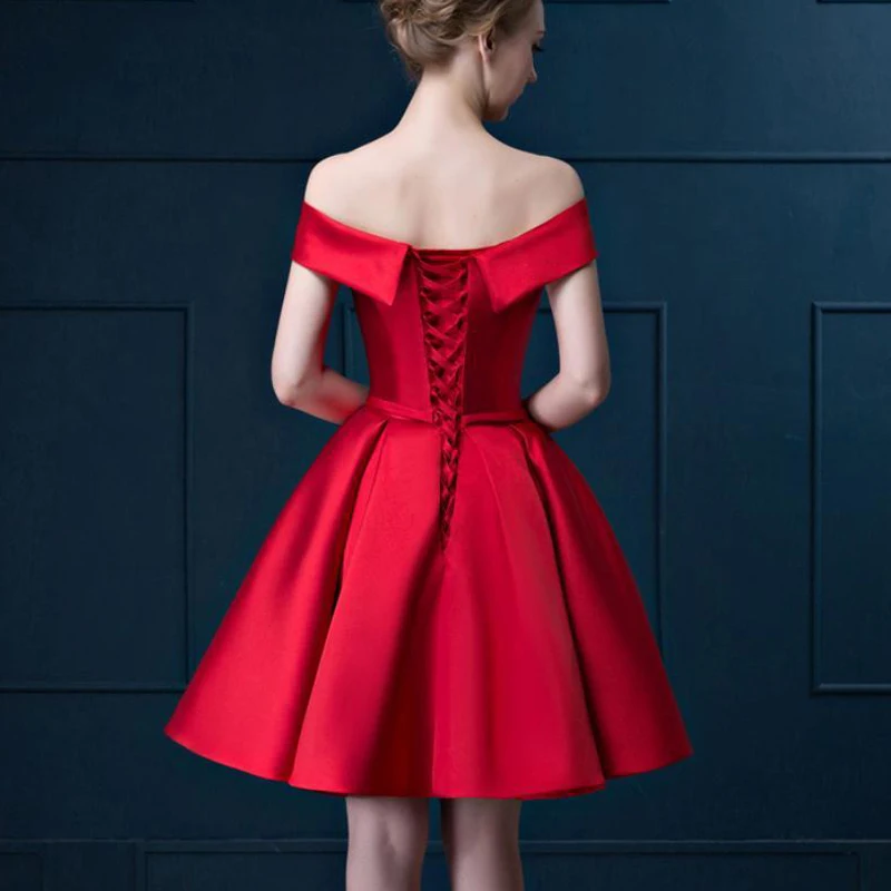 Vestido madrinha новые атласные платья подружки невесты с открытыми плечами и открытой спиной, золотое, королевское, голубое, фиолетовое, розовое, длина до колена, свадебные g