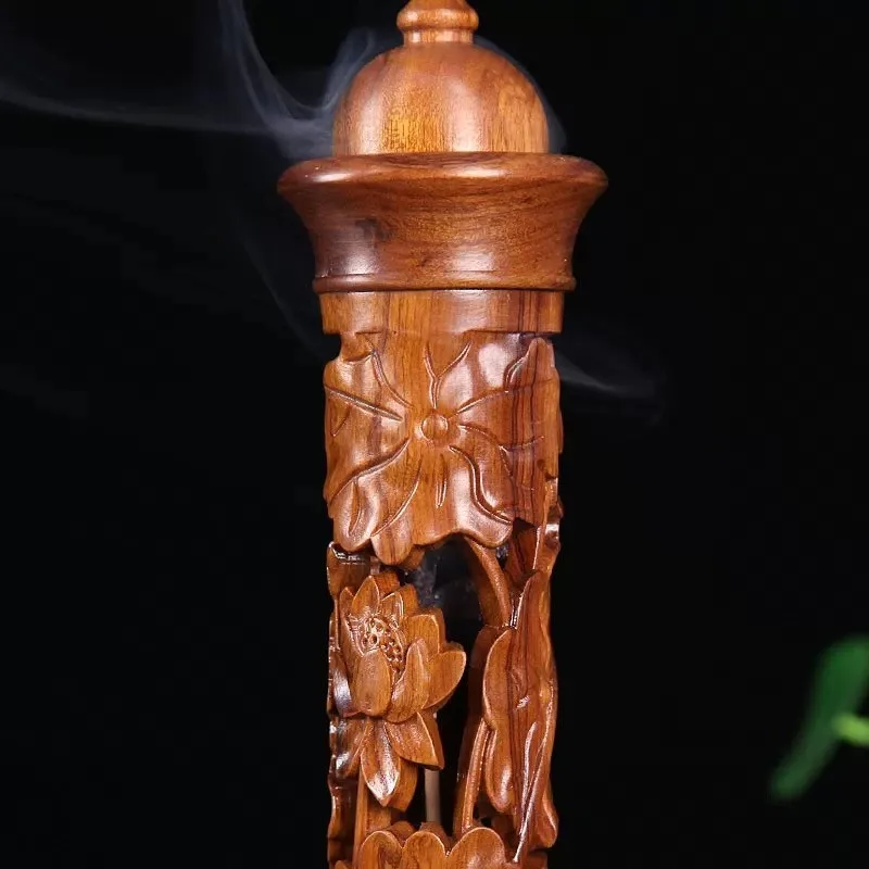 Redwood вертикальный полый курильница для благовоний сандаловых палочек подставка