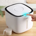 Пластиковый контейнер для хранения риса, Кухонный Контейнер для хранения 10 кг, влагостойкий, с защитой от насекомых, герметичный цилиндр для риса, бытовой контейнер для зерна