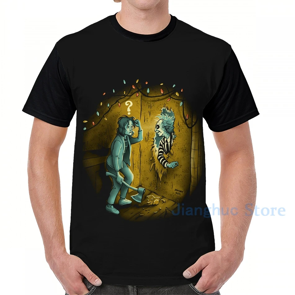 Необычная футболка с рисунком из сериала очень странные мужские топы для женщин