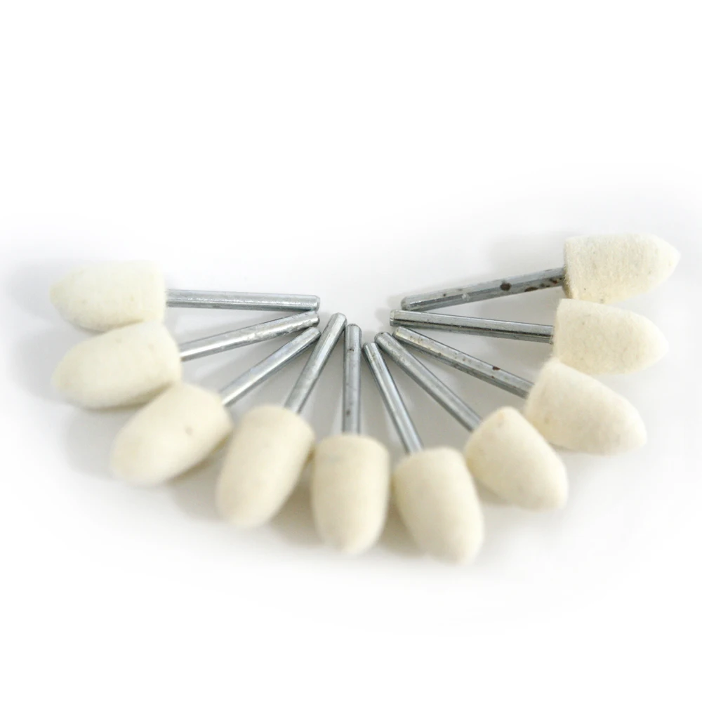 30 шт. 4 мм 6 шерсть Полировочный шлифовальный диск Полировочная головка ДРЕЛЬ Dremel