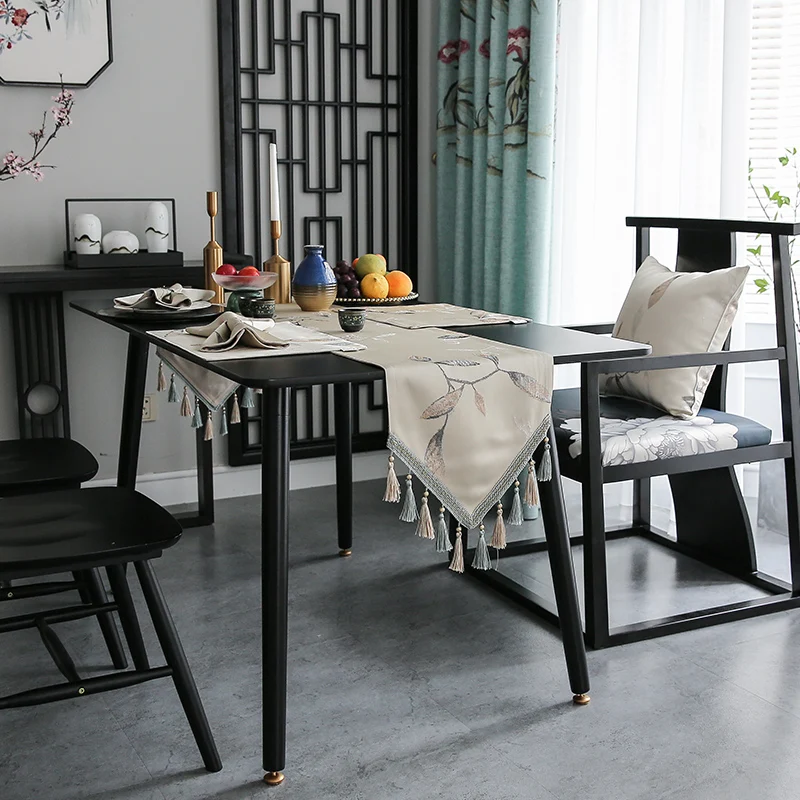 

Chinese Style Luxury Table Cloth Dining Table Long Decorative Cloth Table Runner Cover Classical Tafelkleed Home Textile EB50ZB