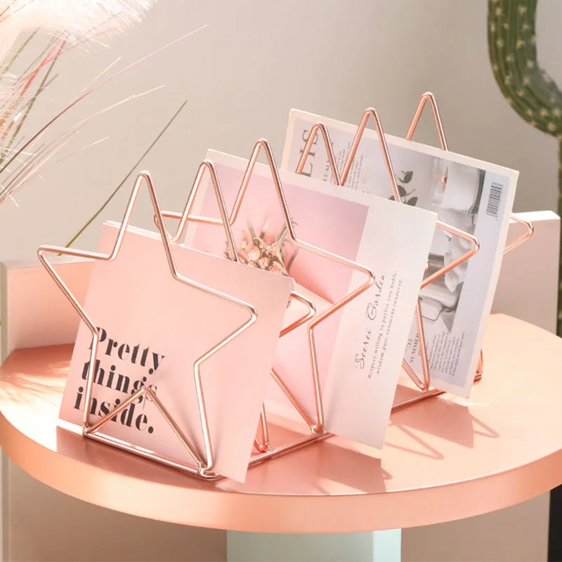 Простота пентаграмма книжный шкаф Современная Геометрическая Подставка для