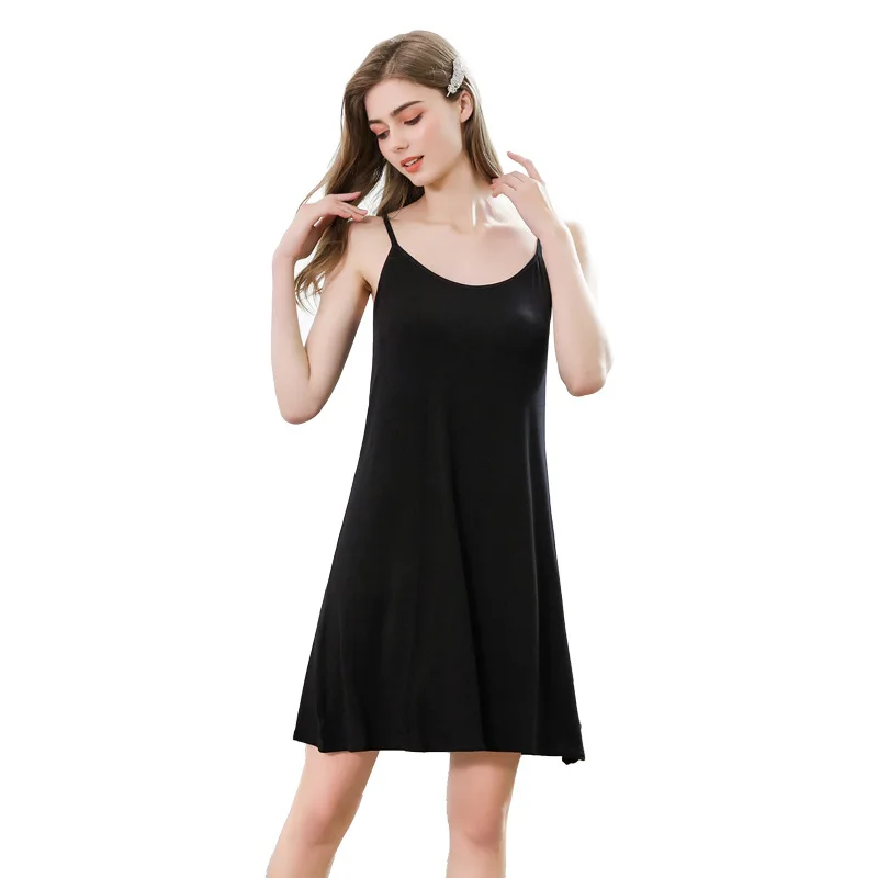 

Летняя женская короткая ночная рубашка, однотонная Пижама, сексуальная женская домашняя одежда, свободная Ночная сорочка на бретелях-спаге...