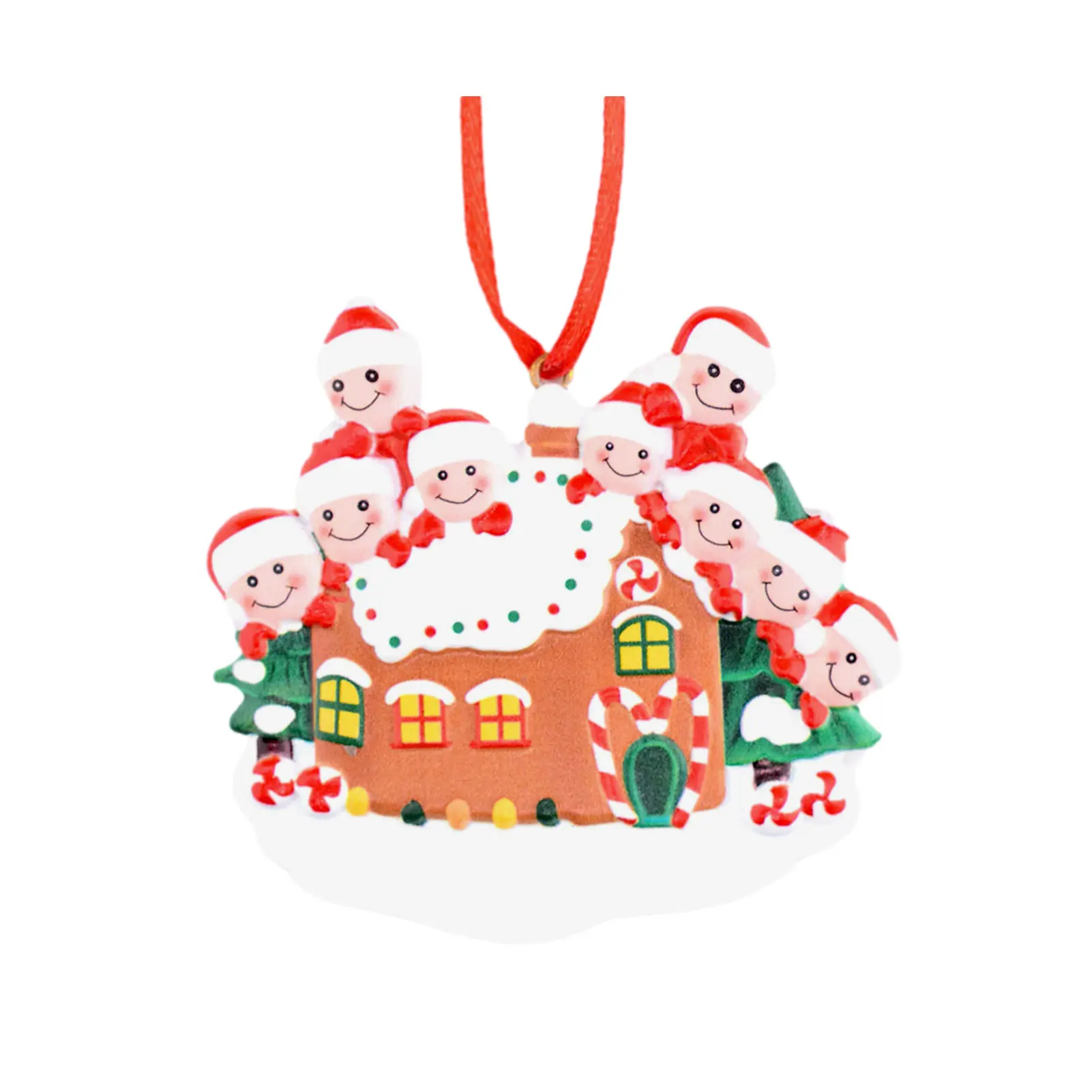 

2022 Christmas Survived Family Ornament DIY Name Blessing Ornament Christmas Tree Hanging Pendant New Year Home Security