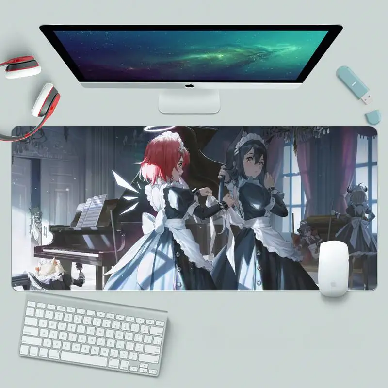 Exusiai Arknights Customized laptop Gaming mouse pad XL Large Gamer Keyboard PC Desk Mat Takuo Computer Tablet Mouse mat