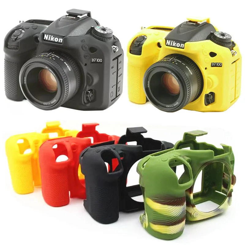 

Soft Silicone Rubber Camera Protective Body Cover Case Skin For Nikon D750 D5500 D5600 D7200 D7100 Camera Bag