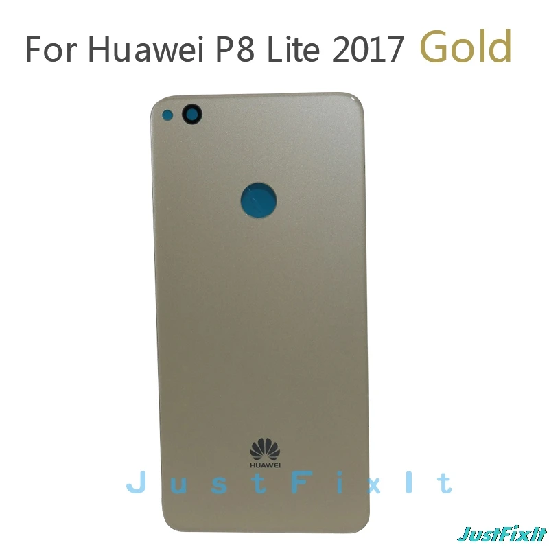 Glod P8 Lite 2017 Чехол корпуса для huawei P8 Lite Анти-Царапины акриловая гладкая задняя дверь Replcement чехол клейкая наклейка - Цвет: Glod P8 Lite 2017