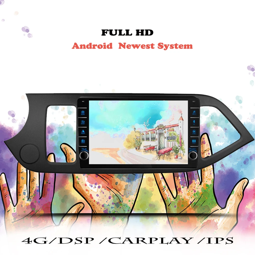 Автомагнитола 2DIN Android 10 мультимедийный видеоплеер GPS-навигатор DVD головное