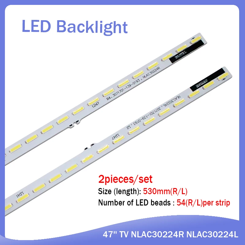 10pcs/set LED Backlight strip 54 Lamp For Sony 47'' TV NLAC30224R NLAC30224L  KDL-47W800A KDL-47W802A KDL-47W850A LC470EUF-FFP2 enlarge