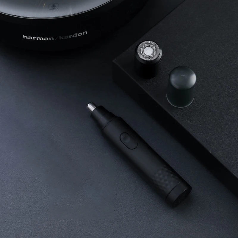 

Электрический триммер для бритья носа и ушей 2 в 1, безопасное перезаряжаемое устройство для удаления волос, бритва для ухода за лицом, Мужск...