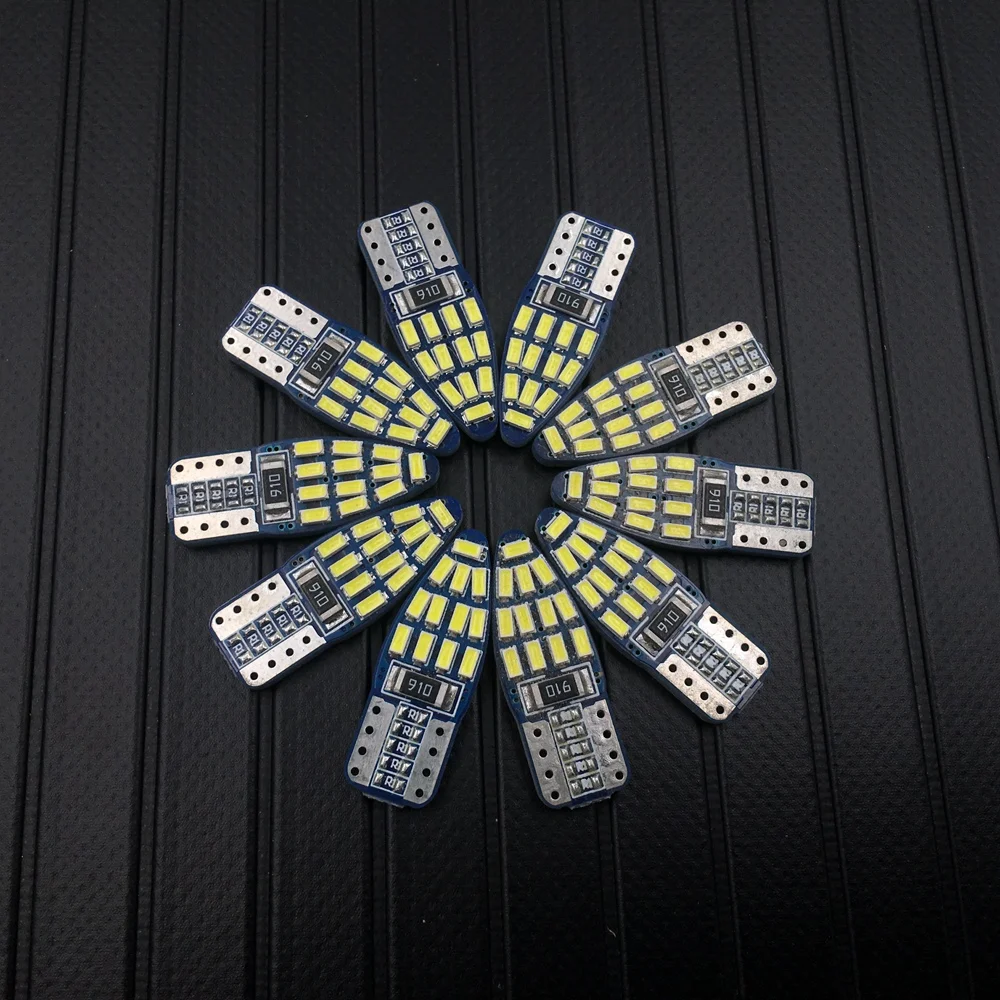 10X W5w 24 3014 SMD Canbus T10 Светодиодные Автомобильные огни интерьерные автомобильные