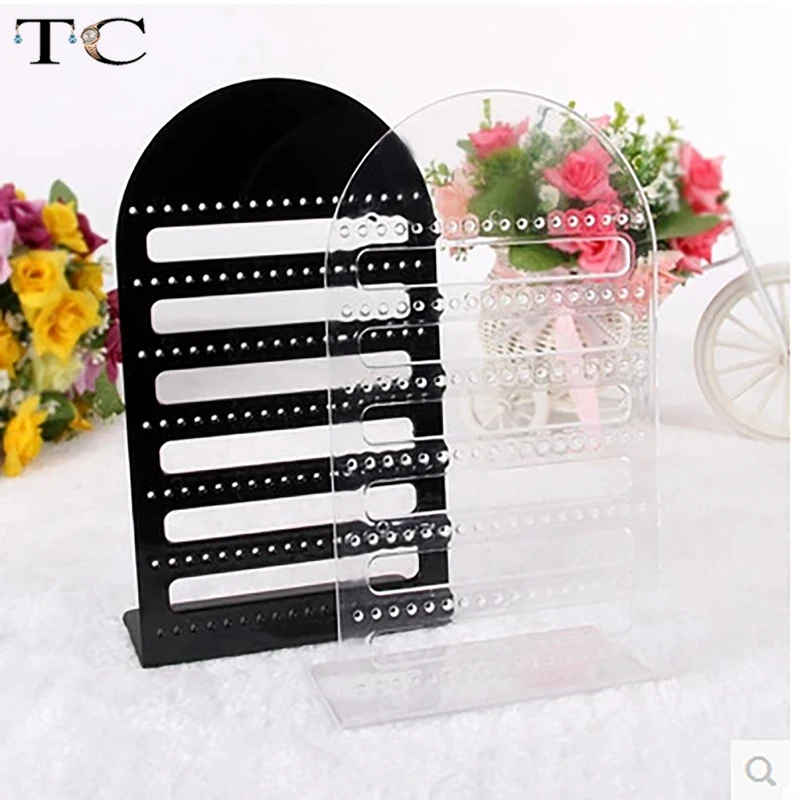 2pcs/Lot 126 Holes Earring Display Stand Acrylic Showing Rack Storage Organizer Transparent Jewelry Holder | Украшения и