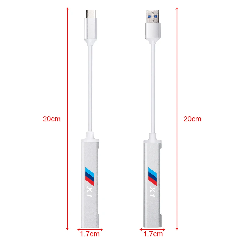 Поворотный USB-адаптер типа C 1 шт. концентратор с USB портом для BMW M X1 E34 E36 E39 E46 E53 E60 E61