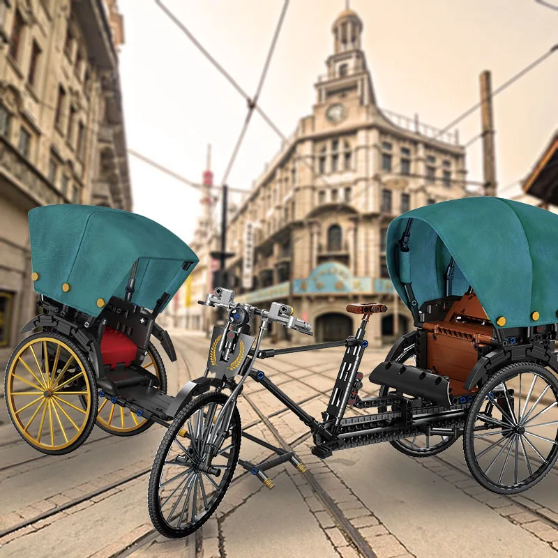 Классический ретро-конструктор рикша ностальгия городской креативный