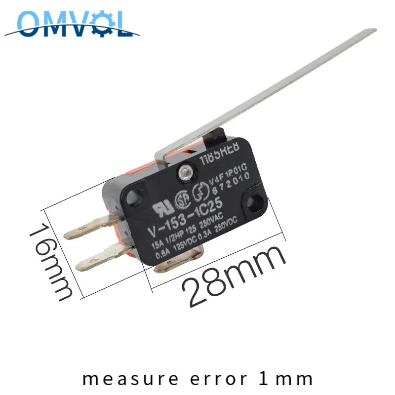 Микро концевой выключатель с Roller Lever V-15 V-151 V-152 V-153 V-154 V-155 V-156-1C25 - Цвет: V-153
