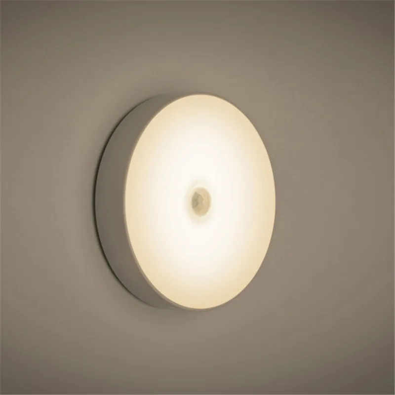 Usb зарядка PIR датчик движения Ночной светильник Индукционная лампа для