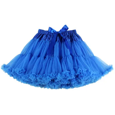 Sapphire Blue Женская однотонная фатиновая Юбка пышная юбка-пачка, юбки-пачки Праздничная юбка принцессы для девочек, фатиновая юбка для взрослых - Цвет: Sapphire Blue