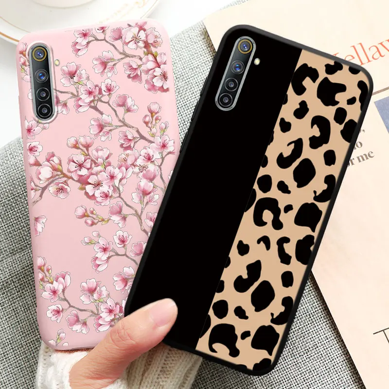 silicone phone case for oppo realme 6 pro cases soft tpu back cover for realme 6 pro 6i 6 i realme6 flower protective bumper bag free global shipping