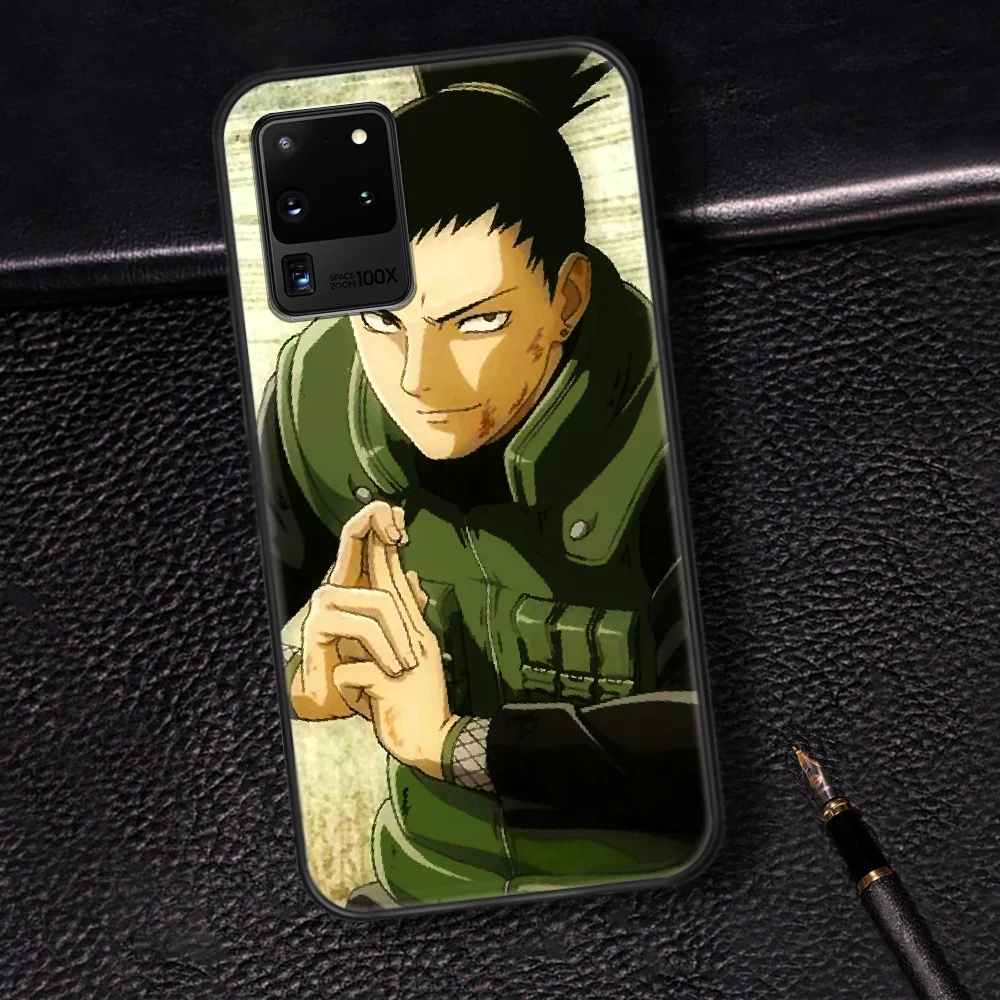 

Naruto Nara Shikamaru Phone Case Cover Hull For Samsung Galaxy S 6 7 8 9 10 e 20 Edge Note 8 9 10 Plus black Cell Soft Funda