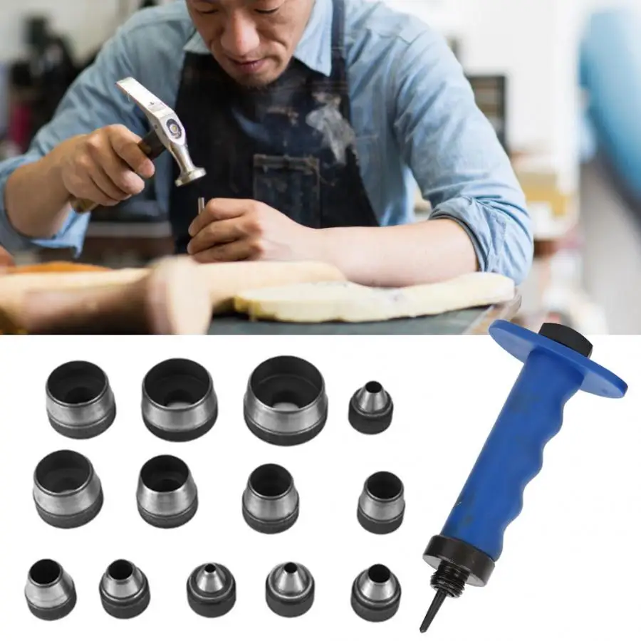 14 шт. набор дыроколов сделай сам инструмент для пробивки кожаных ремней 5 мм 35 в