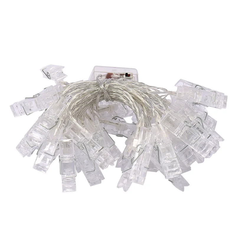 

LED String Lights Photo Clip Outdoor Battery Operated Garland Christmas Decoration Holiday Party Wedding Xmas Fairy Lights