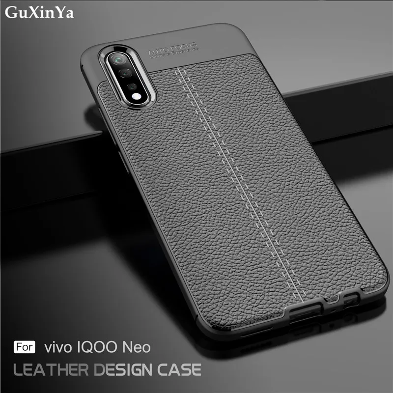 GuXinYa для Vivo iQOO Neo чехол телефона роскошный кожаный ударопрочный защитный из ТПУ