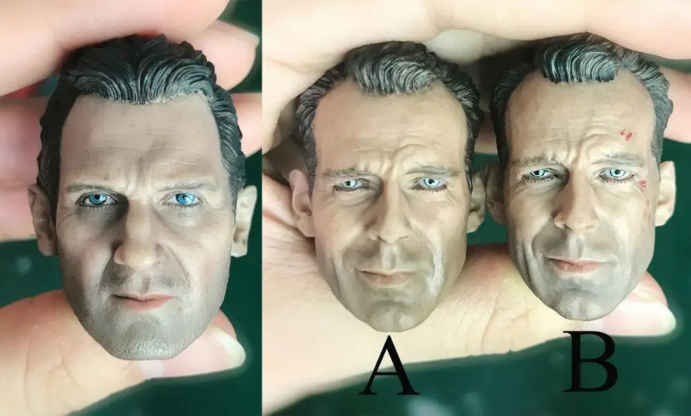 Маленький размер 1/6 Брюс Уиллис Лиам нисон голова лепить Fit 12 ''фигура|Игровые