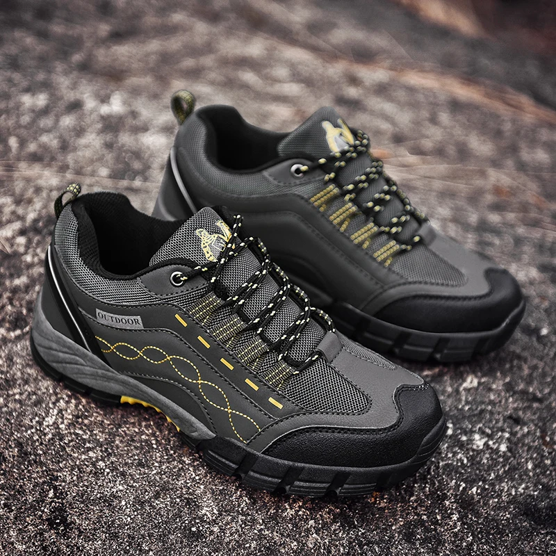 

Outdoor Sneakers Men Hiking Trekking Shoes Men Summer Breathable Trail Trekking Sport Shoes Non-slip Mountain Climbing Boots