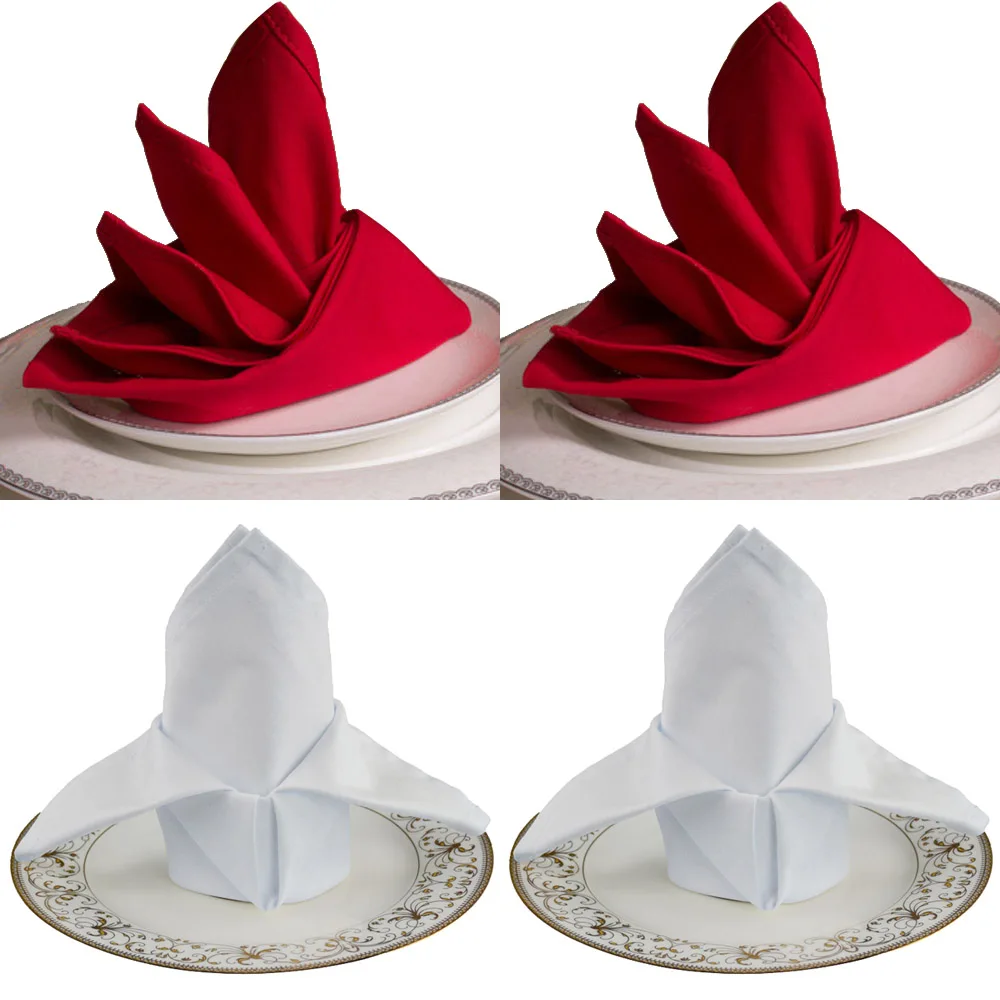 

100 шт./лот белый/розовый/красный 100% хлопок гостиничный обеденный стол салфетка домашний носовой платок украшение для свадебвечерние НКИ 33 с...