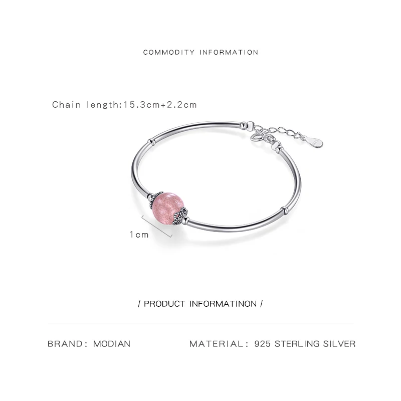 Modian 925 стерлингового серебра специальный розового цвета с украшением в виде