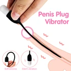 Вибратор для пениса, уретральный катетер, расширитель, звуки, секс-игрушки для мужчин, вставка для пениса, устройство, силиконовый вибратор-пуля