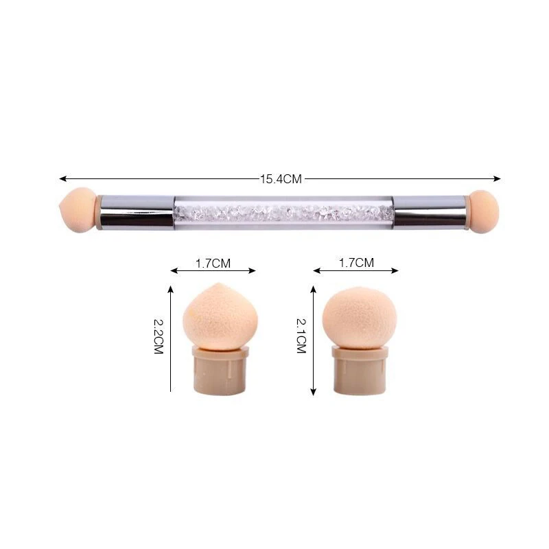 Новинка 1 шт. градиентные кисти для ногтей с двойной головкой зеркальная