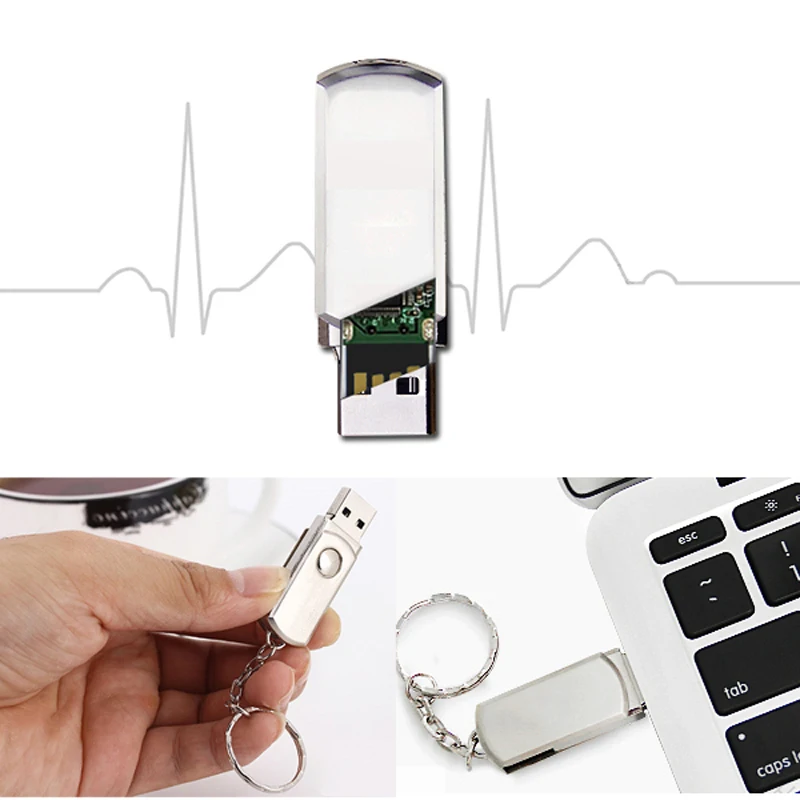 Модный металлический Флешка Mini Cle USB флеш накопитель карта памяти 64 ГБ 32 8 4