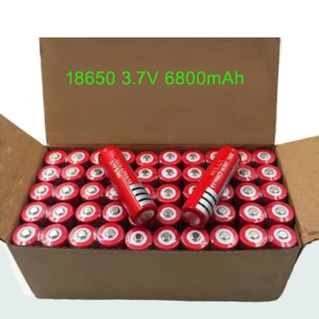 100%. Оригинал. Brc18650.аккумулятор de.litio.3.7V.voltios.6800mah.recargable.de.Li-ion для elban. Potenza. linterna... |