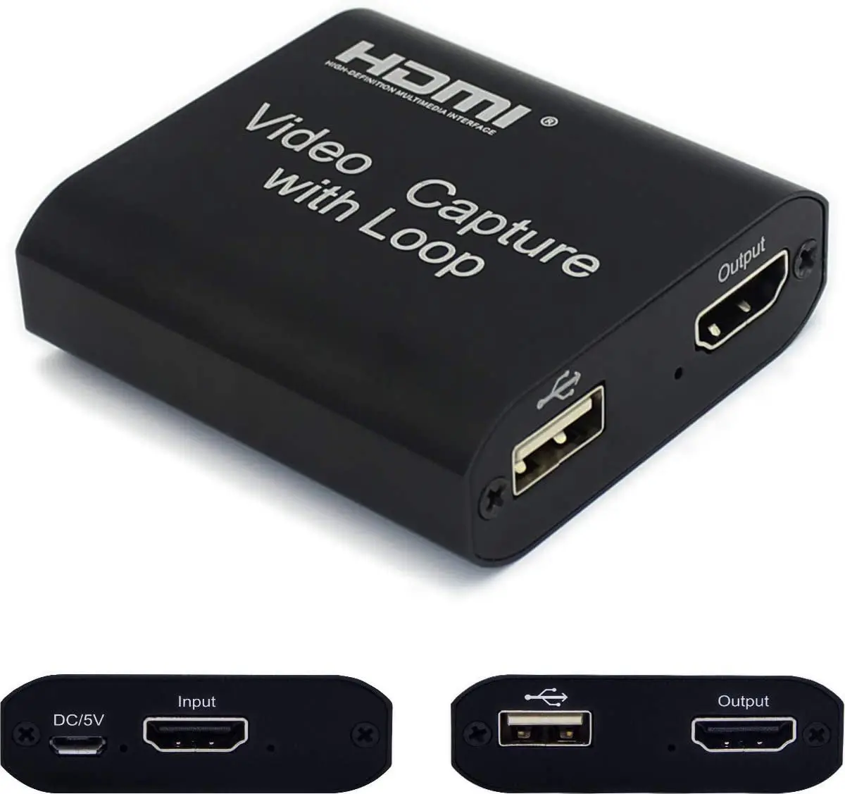 4k Audio Video Capture Card with Loop Out HDMI-compatible USB 2.0 for Phone PS4 Game Live Streaming Record | Электроника