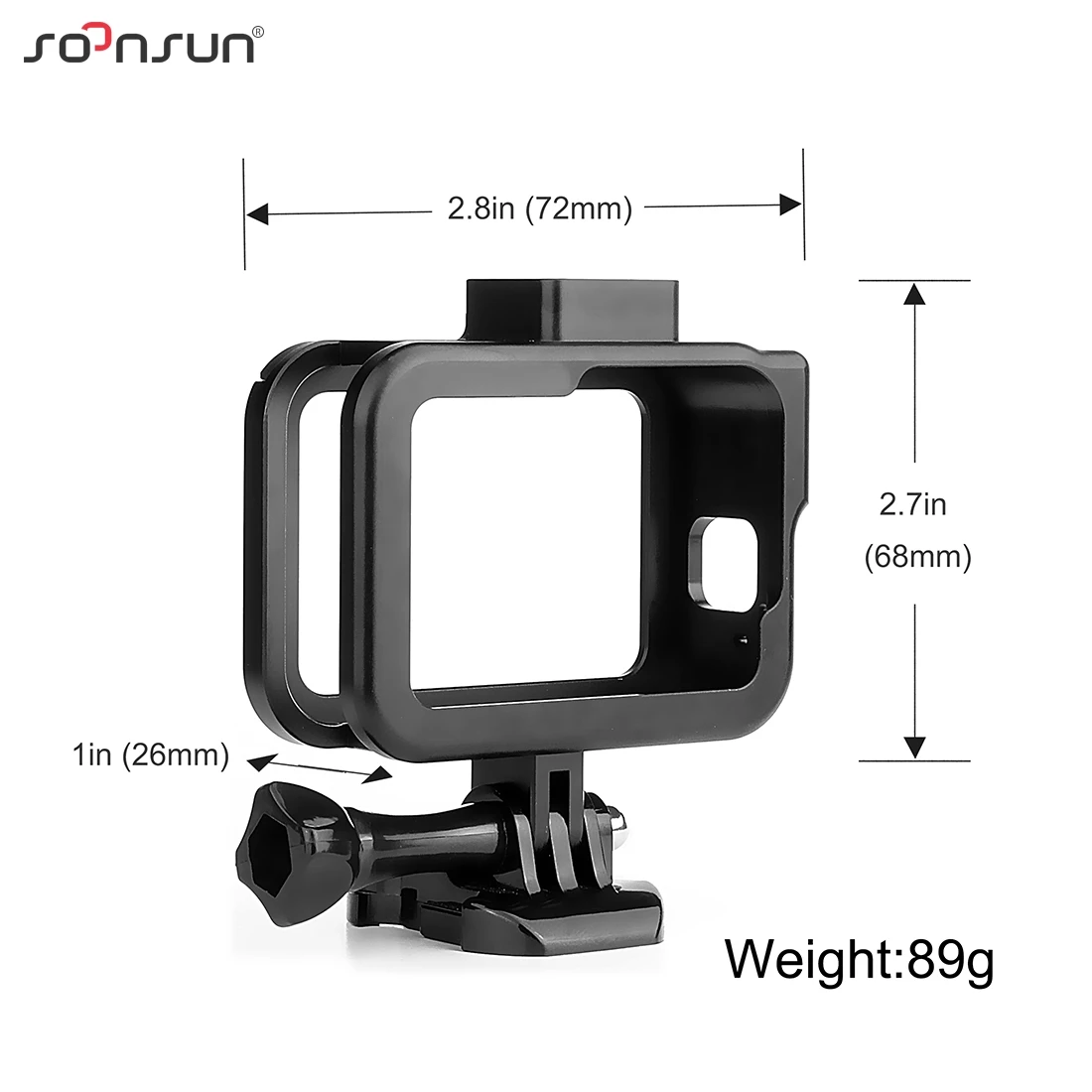 Защитная рамка SOONSUN из алюминиевого сплава чехол Обложка для GoPro Hero 8 черные