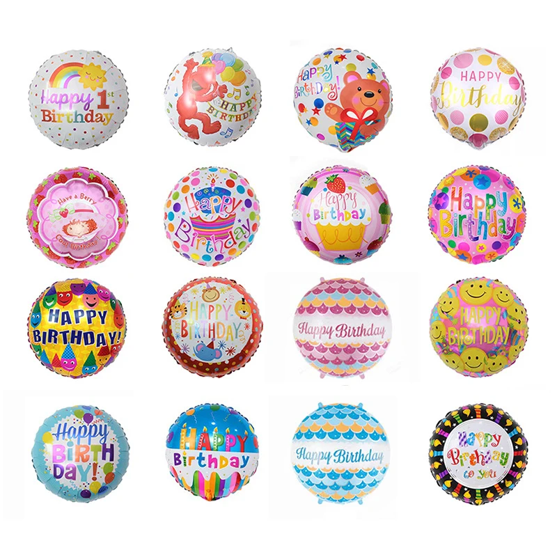 

Each Batch of 18-inch Happy Birthday Balloon Aluminum Foil Balloon Helium Mylar Ball 50 Pieces/children Party Decoration